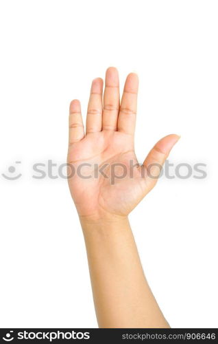 hand isolated on white background