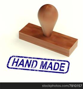 Hand Made Rubber Stamp Shows Handmade Products. Hand Made Rubber Stamp Showing Handmade Products