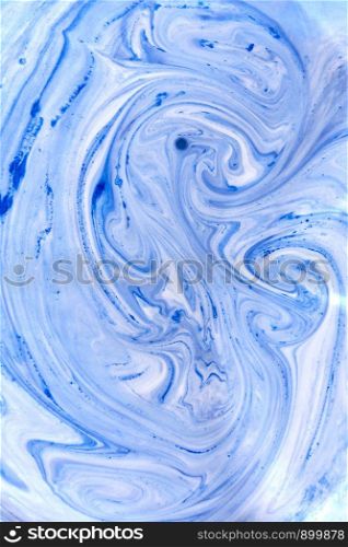 Hand painted abstract background with place for your text. Can be used for design covers, posters and cards. Modern art concept.. Art painting duotone background in blue white colours.