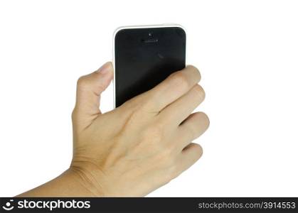 hand phone isolated on the white background.