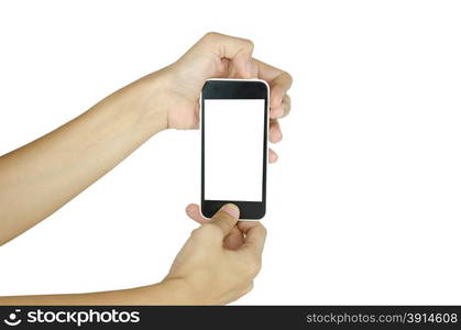 hand phone isolated on the white background.