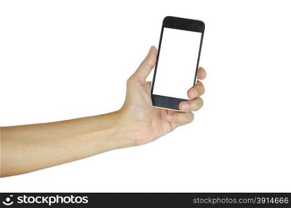 hand phone isolated on the white background.