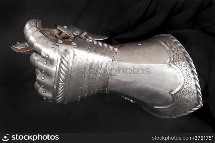 Hand protection medieval knight. Element protective armor