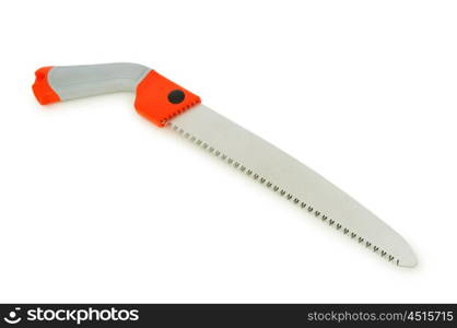 Hand saw isolated on the white background
