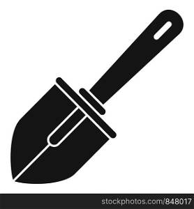 Hand shovel icon. Simple illustration of hand shovel vector icon for web design isolated on white background. Hand shovel icon, simple style
