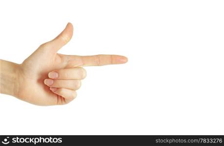 hand sign isolated on white