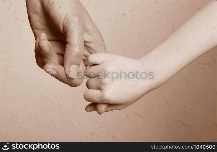 Hand together love family sign.