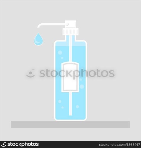 Hand Wash Gel Icon on Grey Background. Medical Sanitizer Symbol. Liquid Soap with Pumping from Bottle for Disinfection. Plastic Dispenser. Cleanser for Hygiene.. Hand Wash Gel Icon. Medical Sanitizer Symbol. Liquid Soap for Disinfection. Plastic Dispenser. Cleanser for Hygiene.