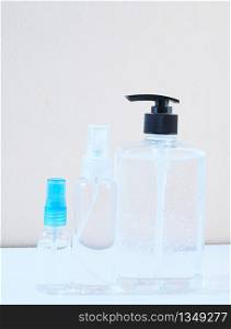 Hand wash. Hand sanitizer. Alcohol-based, gel hand Wall hanging hand wash container. Protection from germs such as coronavirus (Covid-19).