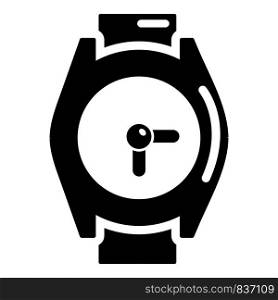 Hand watch icon . Simple illustration of hand watch vector icon for web design isolated on white background. Hand watch icon , simple style