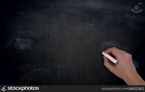 Hand writes on blackboard template concept.. Hand writes on blackboard template concept