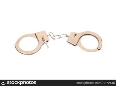 Handcuffs isolated in white background