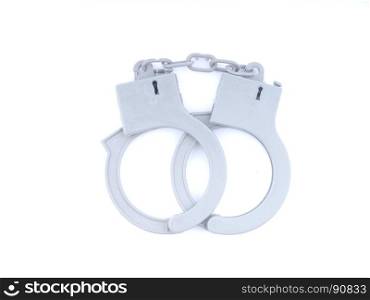 handcuffs on a white background