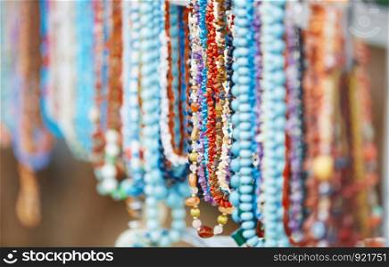 Handmade beads at the flee market