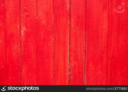 Handmade red painted old wooden texture background