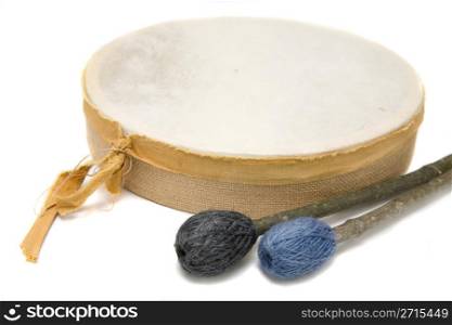 Handmade reindeer leather drum