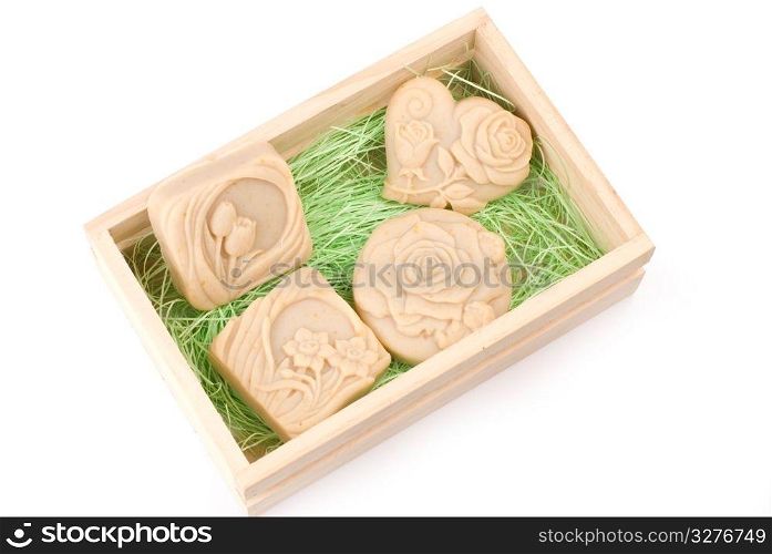 handmade soap in box as gift