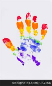 handprint with pride flag colors. High resolution photo. handprint with pride flag colors. High quality photo