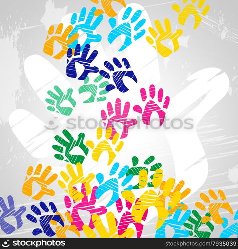 Handprints Color Meaning Watercolor Child And Multicolored