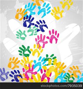 Handprints Color Meaning Watercolor Child And Multicolored