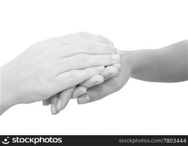 Hands expressing symbolic sympathies while holding each other
