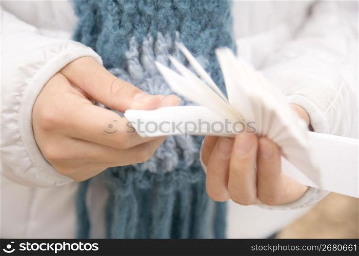Hands having a card