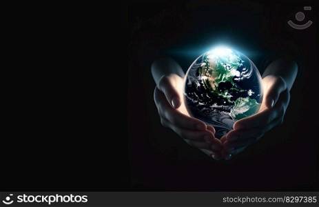 Hands holding earth.Earth in your hands, Saving Earth concept, Hands holding Earth with a black background. Human hands holding global copy space space for text. Hands holding earth.Earth in your hands, Saving Earth concept, Hands holding Earth with a black background. Human hands holding global copy space