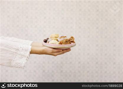 hands holding plate arab food. Resolution and high quality beautiful photo. hands holding plate arab food. High quality beautiful photo concept