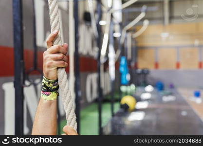 hands rope gym