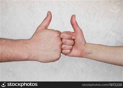 hands showing thumb up sign. High resolution photo. hands showing thumb up sign. High quality photo