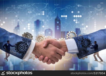 Handshake concept - business metaphor illustration