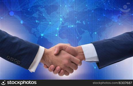 Handshake concept - business metaphor illustration