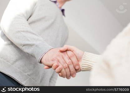 handshake of woman and man hands