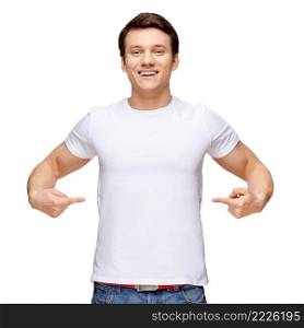 Handsome caucasian sporty man isolated over white background. Handsome man isolated over white background