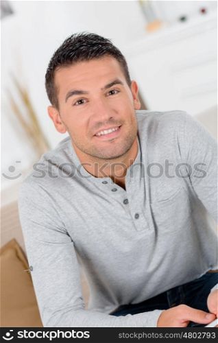 handsome male portrait smiling