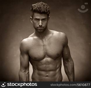 Handsome man with muscular torso