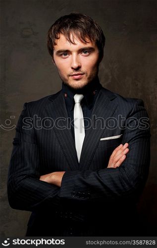 Handsome young man in suit.