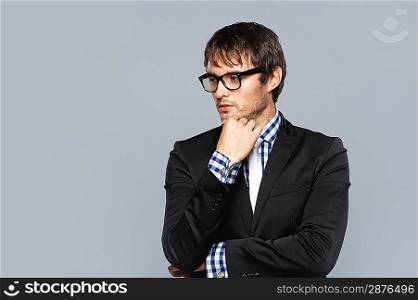 Handsome young man wearing glasses