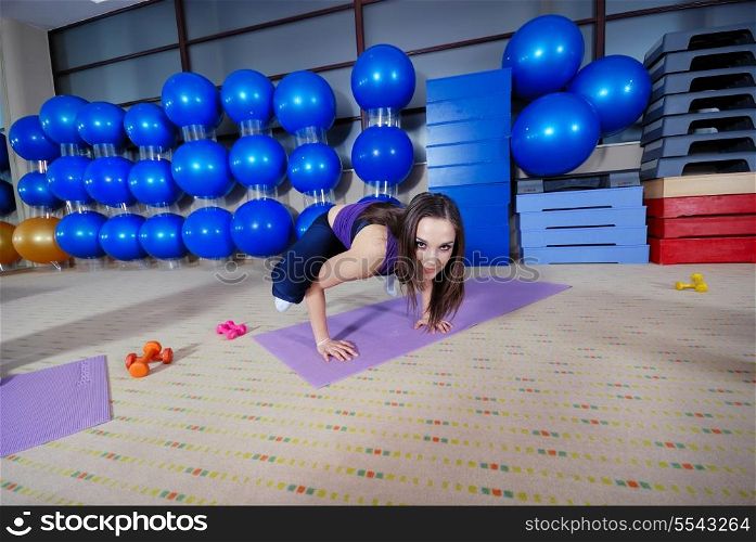 handstand on yoga matt