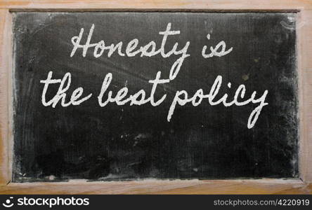 handwriting blackboard writings - Honesty is the best policy