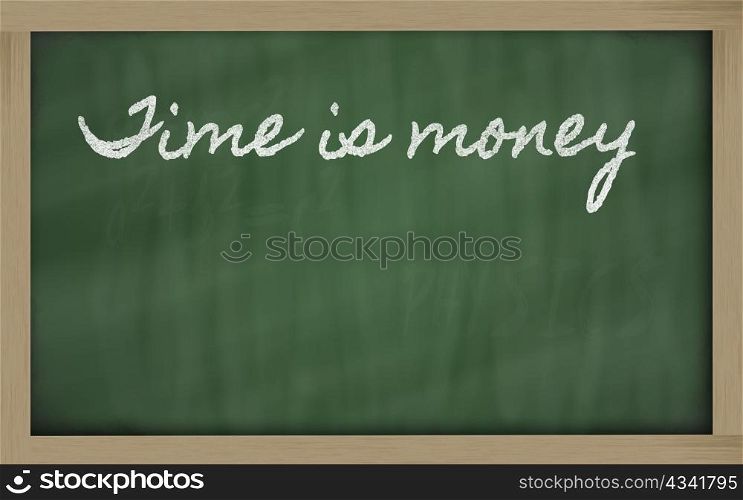 handwriting blackboard writings - Time is money