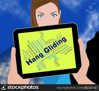 Hang Gliding Indicating Glide Words And Word