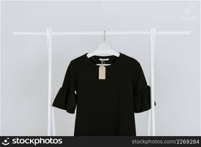 hanging black blouse