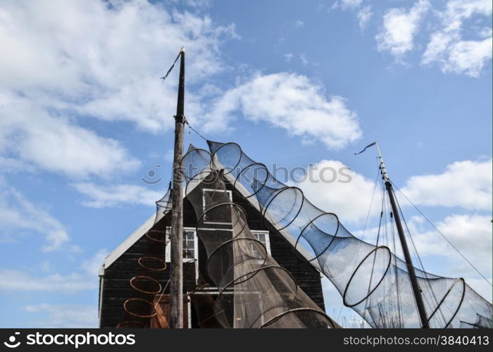 hanging fishing nets