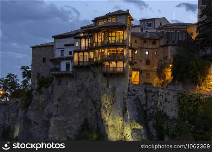 Hanging Houses in the city of Cuenca in the La Mancha region of central Spain.
