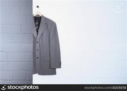 Hanging suit jacket