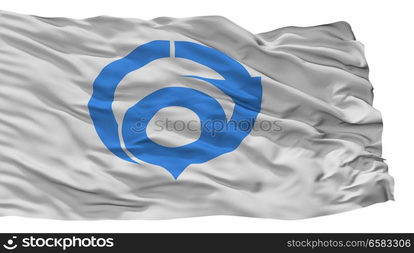 Hannan City Flag, Country Japan, Osaka Prefecture, Isolated On White Background. Hannan City Flag, Japan, Osaka Prefecture, Isolated On White Background