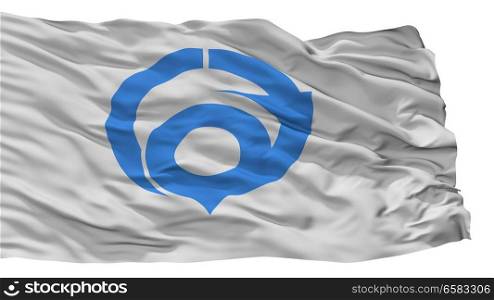 Hannan City Flag, Country Japan, Osaka Prefecture, Isolated On White Background. Hannan City Flag, Japan, Osaka Prefecture, Isolated On White Background