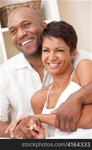 Happy African American Man & Woman Couple