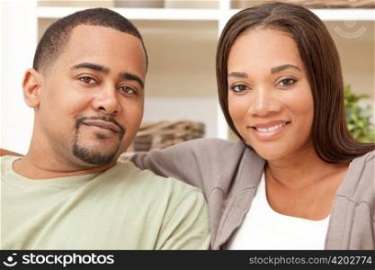 Happy African American Man Woman Couple